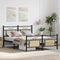 vidaXL - Bedframe - zonder - matras - hout - sonoma - eikenkleurig - 137x190 - cm