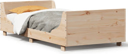 vidaXL - Bedframe - zonder - matras - massief - grenenhout - 100x200 - cm