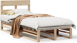 vidaXL - Bedframe - zonder - matras - massief - grenenhout - 100x200 - cm