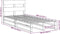 vidaXL - Bedframe - zonder - matras - massief - grenenhout - 100x200 - cm