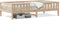 vidaXL - Bedframe - zonder - matras - massief - grenenhout - 100x200 - cm