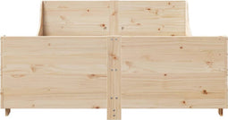 vidaXL - Bedframe - zonder - matras - massief - grenenhout - 120x190 - cm