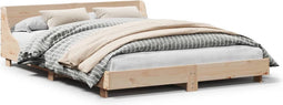 vidaXL - Bedframe - zonder - matras - massief - grenenhout - 120x200 - cm