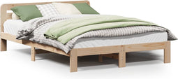 vidaXL - Bedframe - zonder - matras - massief - grenenhout - 120x200 - cm