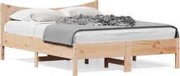 vidaXL - Bedframe - zonder - matras - massief - grenenhout - 135x190 - cm