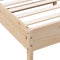 vidaXL - Bedframe - zonder - matras - massief - grenenhout - 135x190 - cm