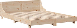 vidaXL - Bedframe - zonder - matras - massief - grenenhout - 140x190 - cm