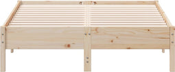 vidaXL - Bedframe - zonder - matras - massief - grenenhout - 140x190 - cm