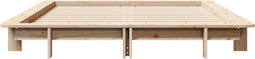 vidaXL - Bedframe - zonder - matras - massief - grenenhout - 140x200 - cm