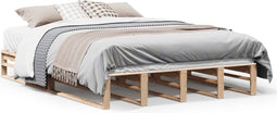 vidaXL - Bedframe - zonder - matras - massief - grenenhout - 150x200 - cm