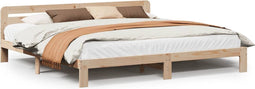 vidaXL - Bedframe - zonder - matras - massief - grenenhout - 180x200 - cm