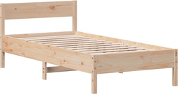 vidaXL - Bedframe - zonder - matras - massief - grenenhout - 75x190 - cm