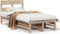 vidaXL - Bedframe - zonder - matras - massief - grenenhout - 75x190 - cm