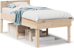 vidaXL - Bedframe - zonder - matras - massief - grenenhout - 75x190 - cm