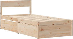 vidaXL - Bedframe - zonder - matras - massief - grenenhout - 90x190 - cm