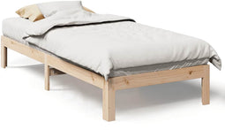 vidaXL - Bedframe - zonder - matras - massief - grenenhout - 90x200 - cm