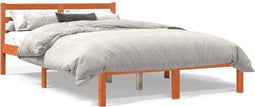 vidaXL - Bedframe - zonder - matras - massief - grenenhout - wasbruin - 120x200 - cm