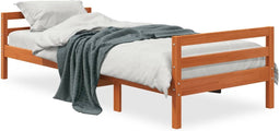 vidaXL - Bedframe - zonder - matras - massief - grenenhout - wasbruin - 80x200 - cm