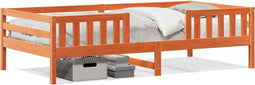 vidaXL - Bedframe - zonder - matras - massief - grenenhout - wasbruin - 90x190 - cm