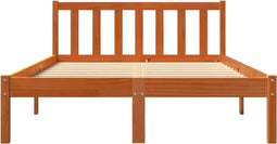 vidaXL - Bedframe - zonder - matras - massief - grenenhout - wasbruin - 120x190 - cm