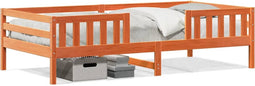 vidaXL - Bedframe - zonder - matras - massief - grenenhout - wasbruin - 100x200 - cm