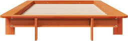 vidaXL - Bedframe - zonder - matras - massief - grenenhout - wasbruin - 90x200 - cm