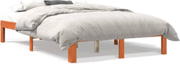 vidaXL - Bedframe - zonder - matras - massief - grenenhout - wasbruin - 120x200 - cm