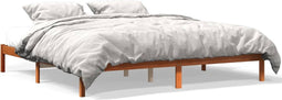 vidaXL - Bedframe - zonder - matras - massief - grenenhout - wasbruin - 180x200 - cm