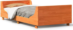 vidaXL - Bedframe - zonder - matras - massief - grenenhout - wasbruin - 90x200 - cm