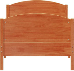 vidaXL - Bedframe - zonder - matras - massief - grenenhout - wasbruin - 75x190 - cm