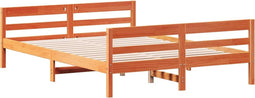 vidaXL - Bedframe - zonder - matras - massief - grenenhout - wasbruin - 140x200 - cm