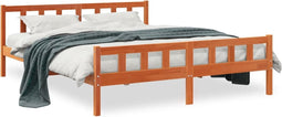 vidaXL - Bedframe - zonder - matras - massief - grenenhout - wasbruin - 160x200 - cm