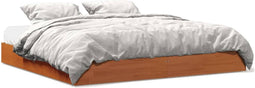 vidaXL - Bedframe - zonder - matras - massief - grenenhout - wasbruin - 180x200 - cm