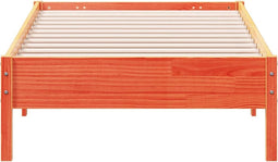 vidaXL - Bedframe - zonder - matras - massief - grenenhout - wasbruin - 90x200 - cm