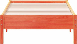vidaXL - Bedframe - zonder - matras - massief - grenenhout - wasbruin - 90x190 - cm
