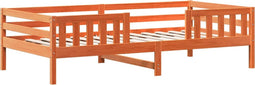 vidaXL - Bedframe - zonder - matras - massief - grenenhout - wasbruin - 75x190 - cm