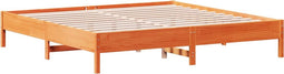 vidaXL - Bedframe - zonder - matras - massief - grenenhout - wasbruin - 200x200 - cm