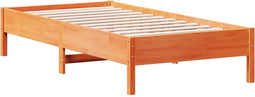 vidaXL - Bedframe - zonder - matras - massief - grenenhout - wasbruin - 75x190 - cm