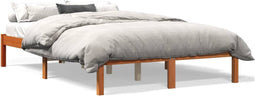 vidaXL - Bedframe - zonder - matras - massief - grenenhout - wasbruin - 120x190 - cm