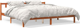 vidaXL - Bedframe - zonder - matras - massief - grenenhout - wasbruin - 200x200 - cm