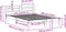 vidaXL - Bedframe - zonder - matras - massief - grenenhout - wasbruin - 135x190 - cm