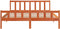 vidaXL - Bedframe - zonder - matras - massief - grenenhout - wasbruin - 160x200 - cm