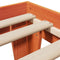 vidaXL - Bedframe - zonder - matras - massief - grenenhout - wasbruin - 100x200 - cm