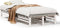vidaXL - Bedframe - zonder - matras - massief - grenenhout - wit - 140x200 - cm
