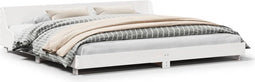 vidaXL - Bedframe - zonder - matras - massief - grenenhout - wit - 180x200 - cm