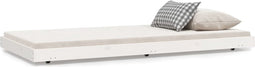 vidaXL - Bedframe - zonder - matras - massief - grenenhout - wit - 75x190 - cm