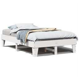 vidaXL - Bedframe - zonder - matras - massief - grenenhout - wit - 120x200 - cm
