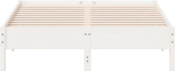 vidaXL - Bedframe - zonder - matras - massief - grenenhout - wit - 120x200 - cm