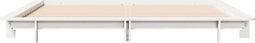 vidaXL - Bedframe - zonder - matras - massief - grenenhout - wit - 160x200 - cm