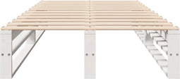 vidaXL - Bedframe - zonder - matras - massief - grenenhout - wit - 90x190 - cm